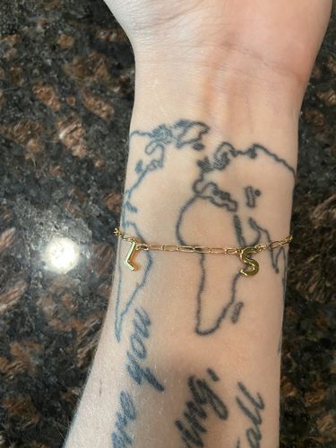 Customer photo review of Permanent Bracelet - Paperclip Gold