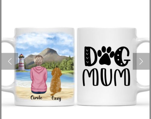Customer photo review of Girl & Dogs - Life is better with a dog Personalised Mug