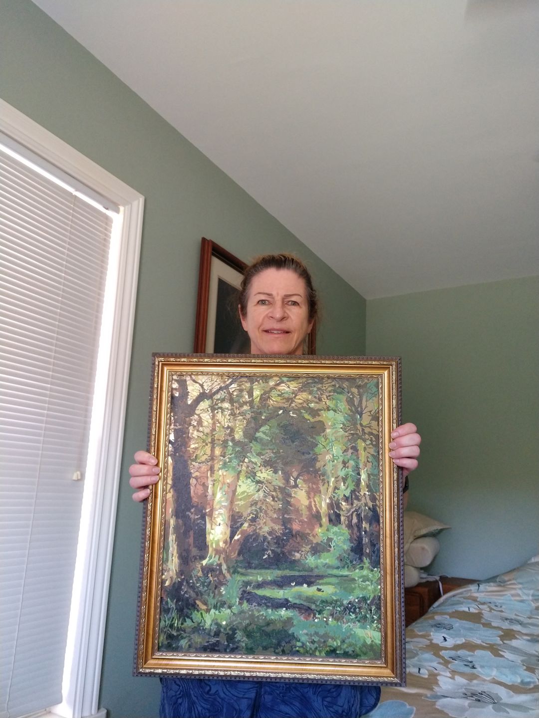 Customer photo review of Forest Scene - Paint by Numbers