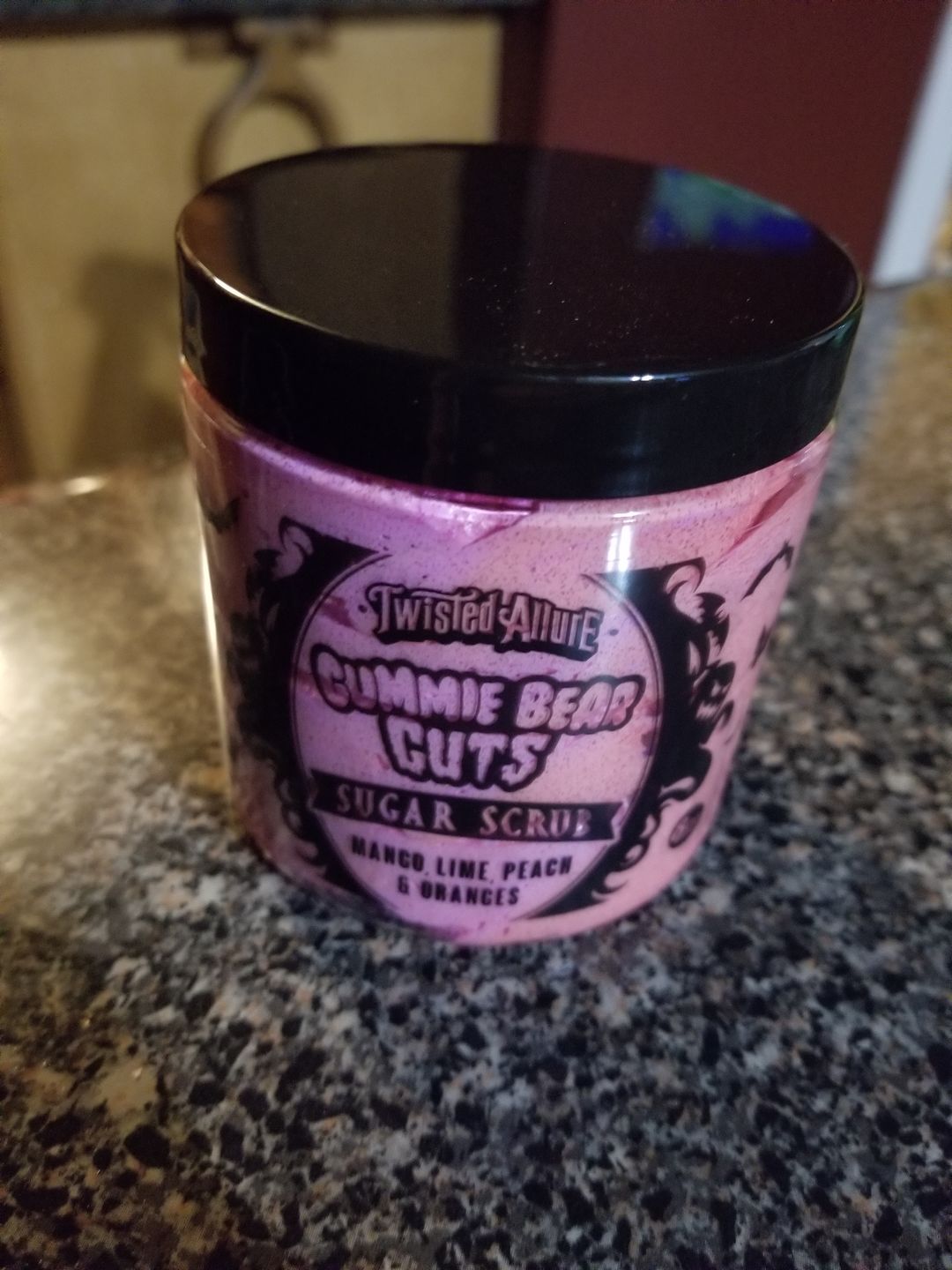 Customer photo review of Gummie Bear Guts Sugar Scrub