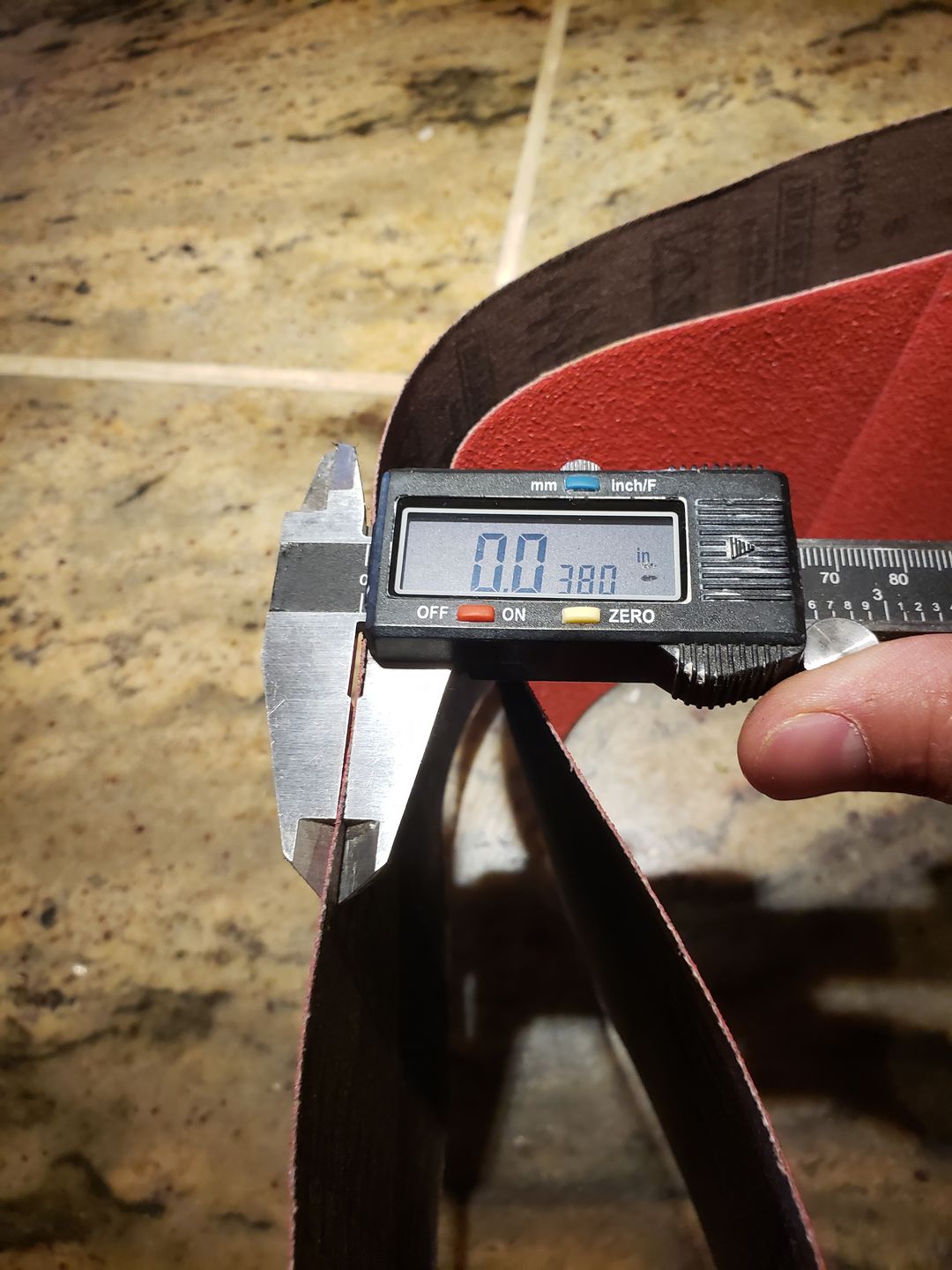 Customer photo review of 4" x 36" Sanding Belts for Stock Removal