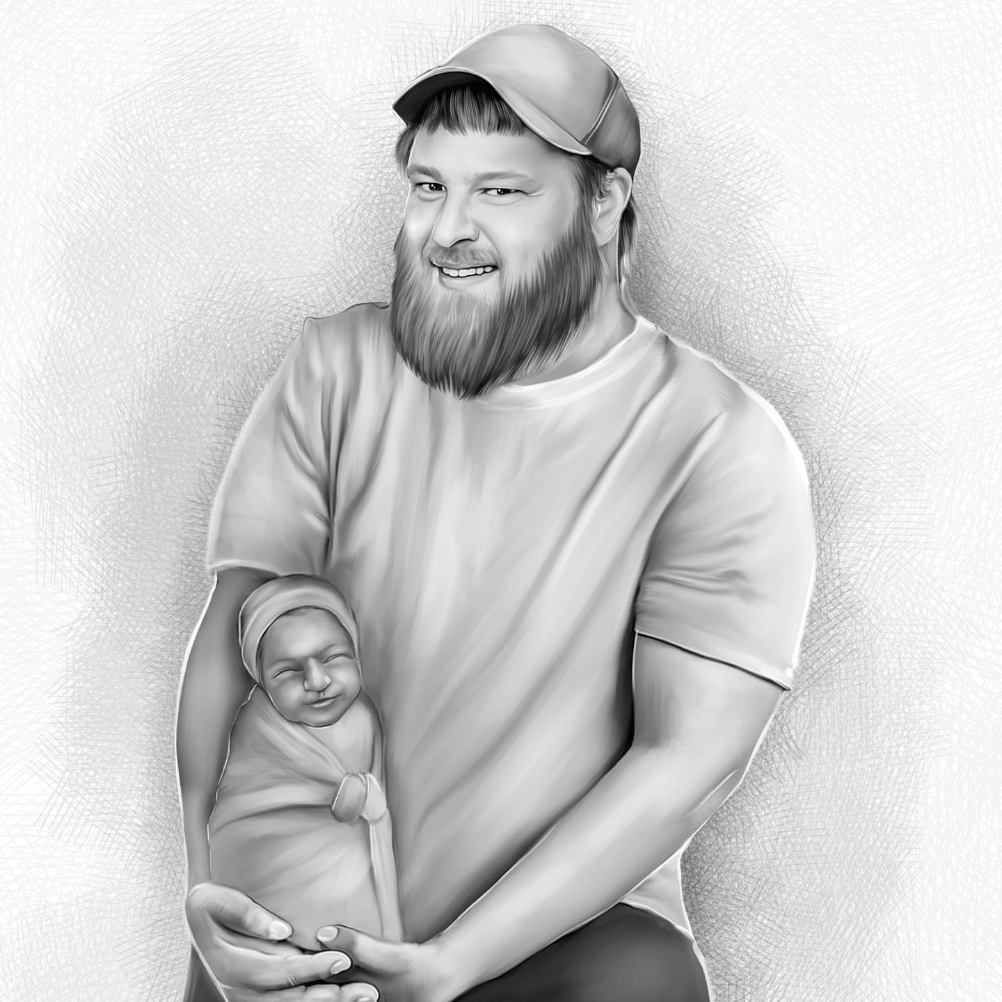 Customer photo review of Charcoal Memorial Portraits from Photos