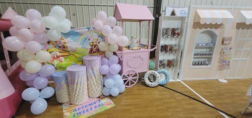 Customer photo review of Round Display Cylinder Pedestals with Covers