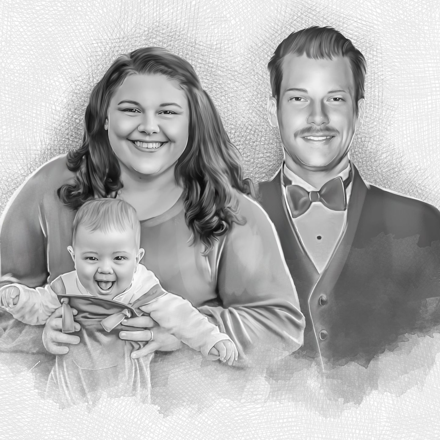 Customer photo review of Charcoal Memorial Portraits from Photos