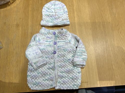 Customer photo review of Baby Mystery Knitting Box
