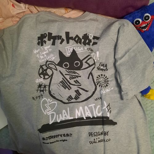 Customer photo review of Harajuku Style "Kanji Cat" Tee