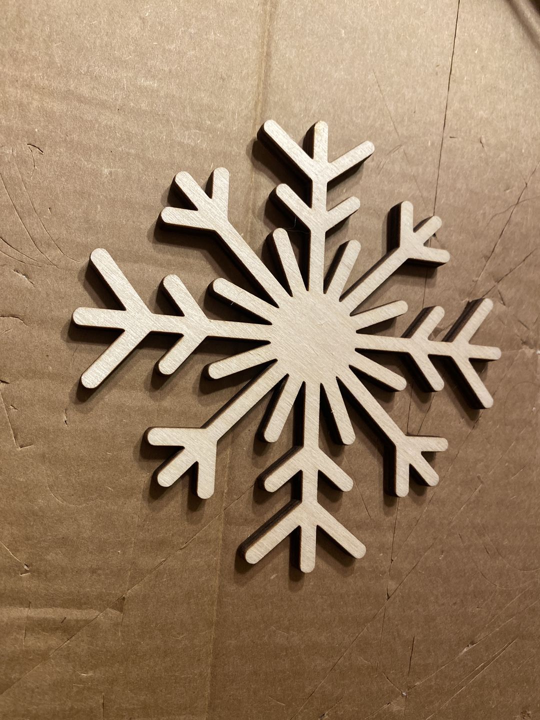 Customer photo review of Unfinished Wood Snowflake Shape - Winter Decor - Craft - up to 24" DIY