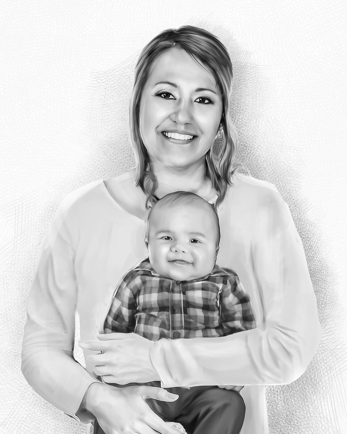 Customer photo review of Charcoal Memorial Portraits from Photos