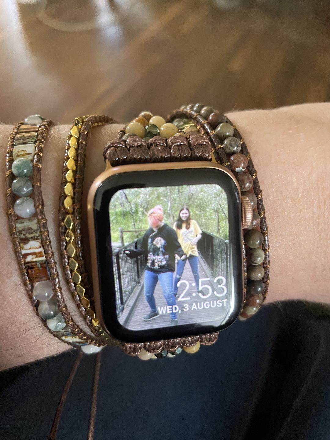 Customer photo review of Moonlight Goddess Apple Watch Strap