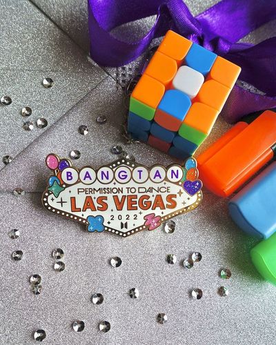 Customer photo review of (PREORDER) BTS Permission to Dance Vegas Concert Enamel Pins
