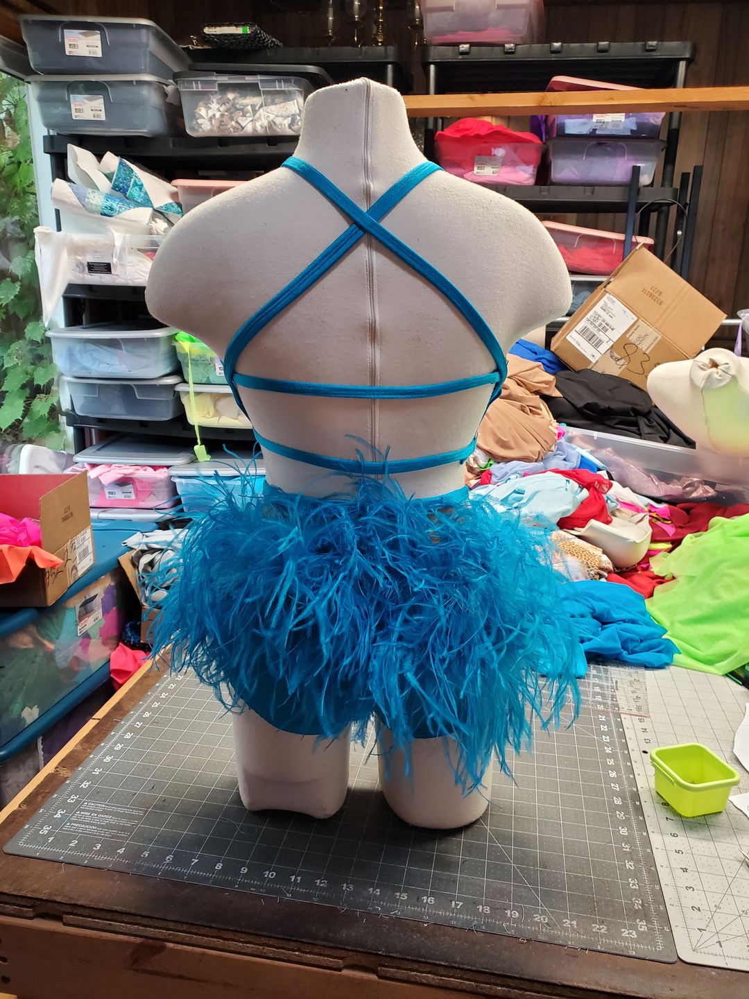 Customer photo review of Ostrich with Marabou Feather Boa