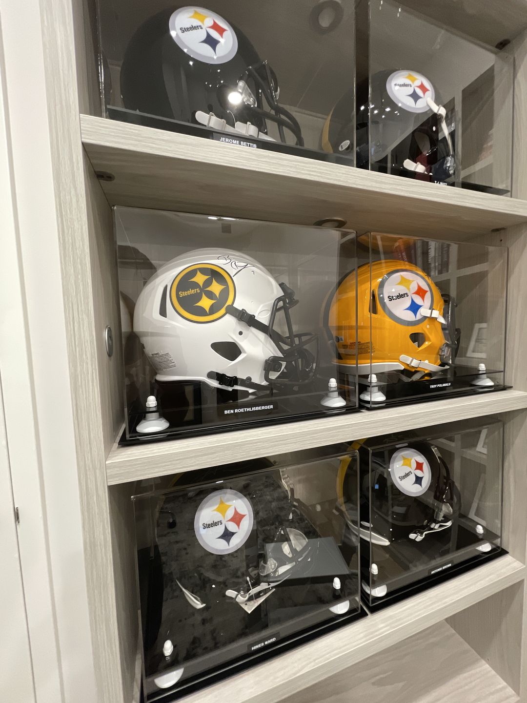 Customer photo review of Acrylic Full Size Football Helmet Display Case - Clear (V44/A002)