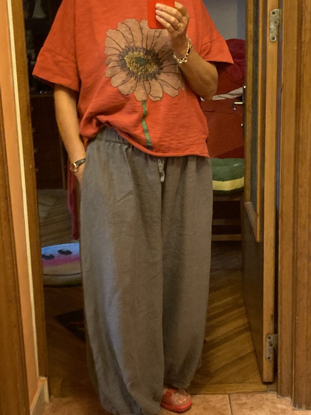 Customer photo review of Plus Size - Women Casual Spring Wide Leg Pants