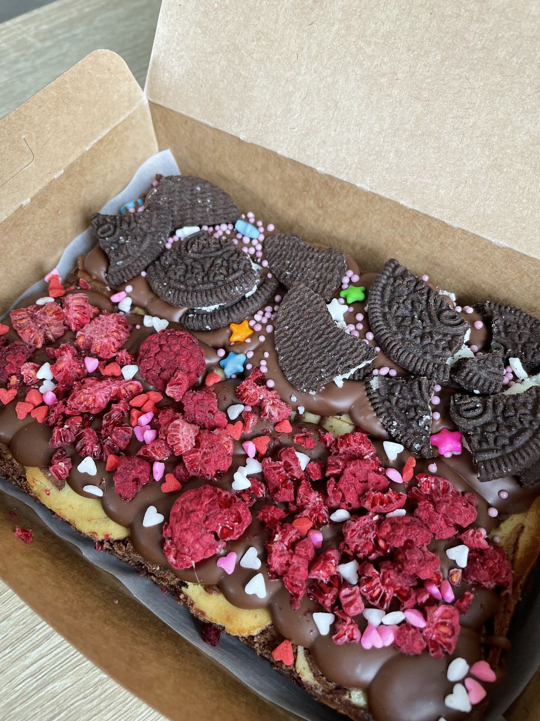 Customer photo review of Mini cheesecake brownie