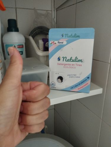 Customer photo review of Eco-Tiras de Detergente 40 lavados Natulim
