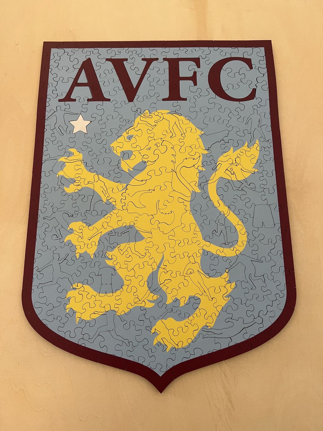 Customer photo review of Aston Villa FC© Logo - Official Wooden Puzzle