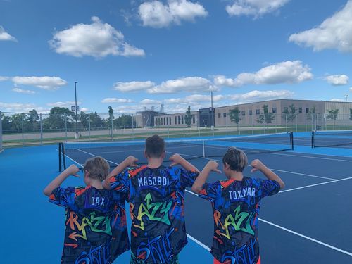 Customer photo review of Custom Graffiti Geometric Pattern White-Aqua 3D Authentic Baseball Jersey