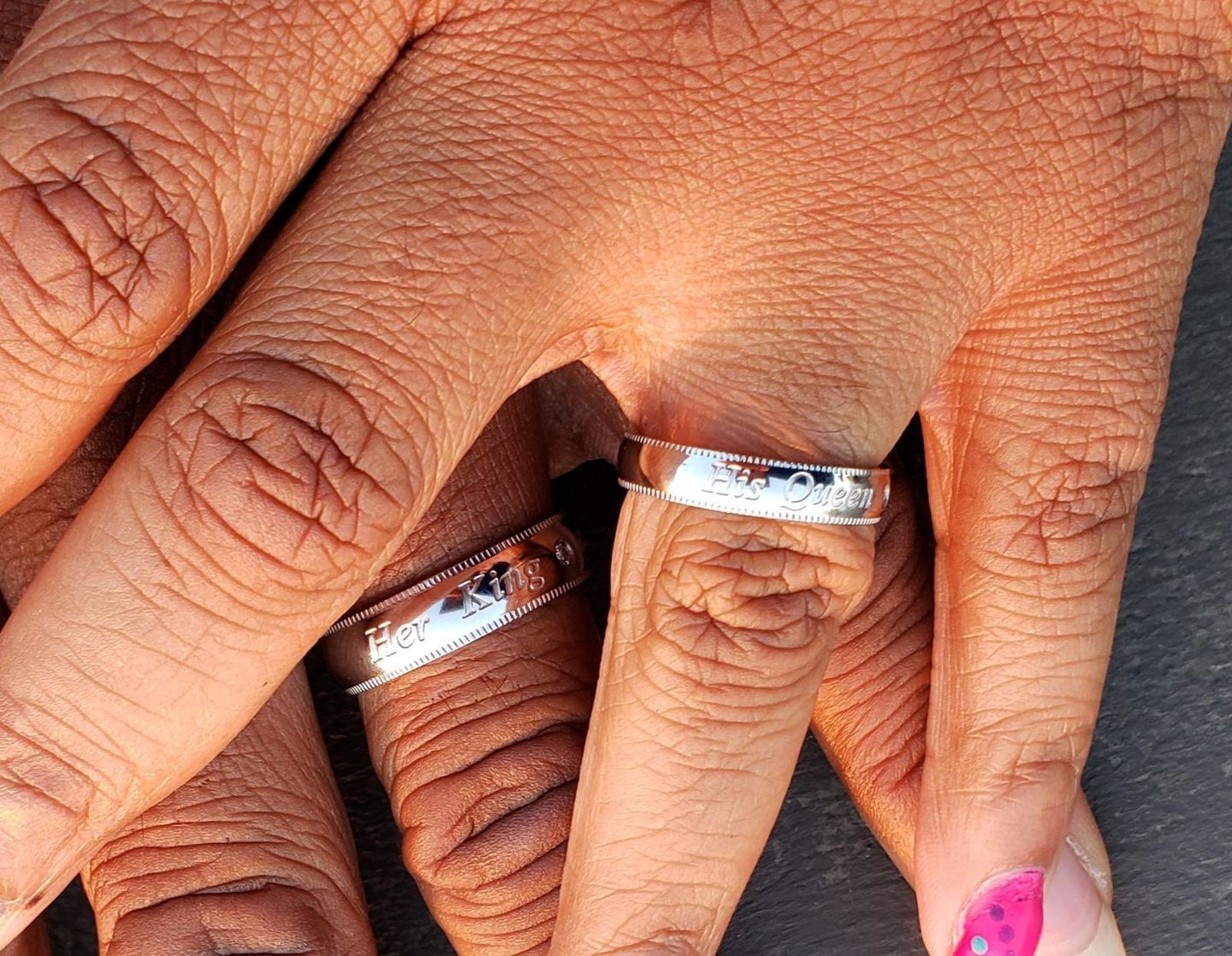 Customer photo review of 'Demure Rose' Rings
