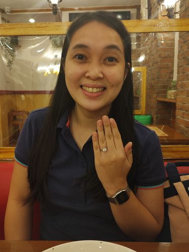Customer photo review of 1.5ct Lotus Engagement Ring