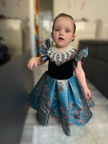 Customer photo review of Vintage Elegant Girl Princess Party Puffy Dress