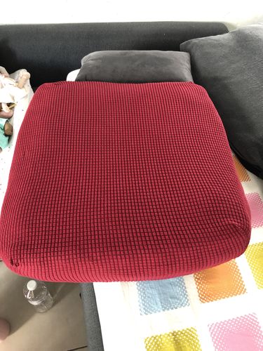 Customer photo review of Housse de Coussin Rouge Pour Siège D'assise De Canapé - Fauteuil