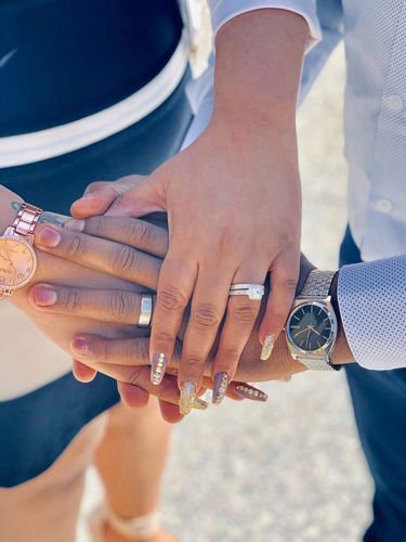 Customer photo review of 'Demure Rose' Rings