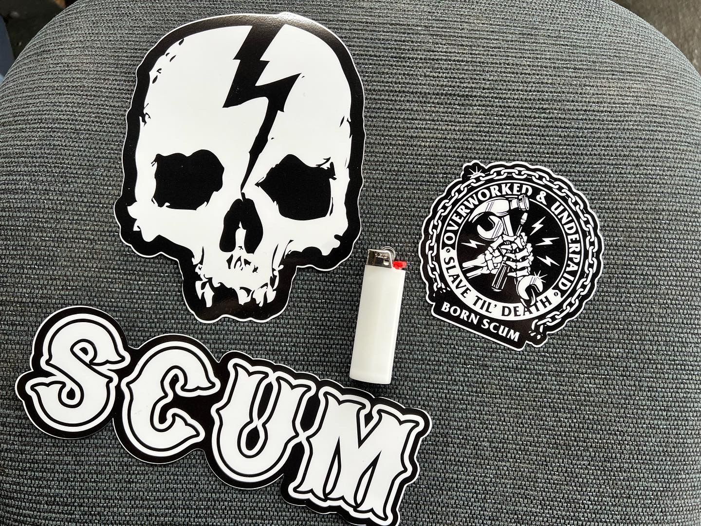 Customer photo review of OVERWORKED STICKER