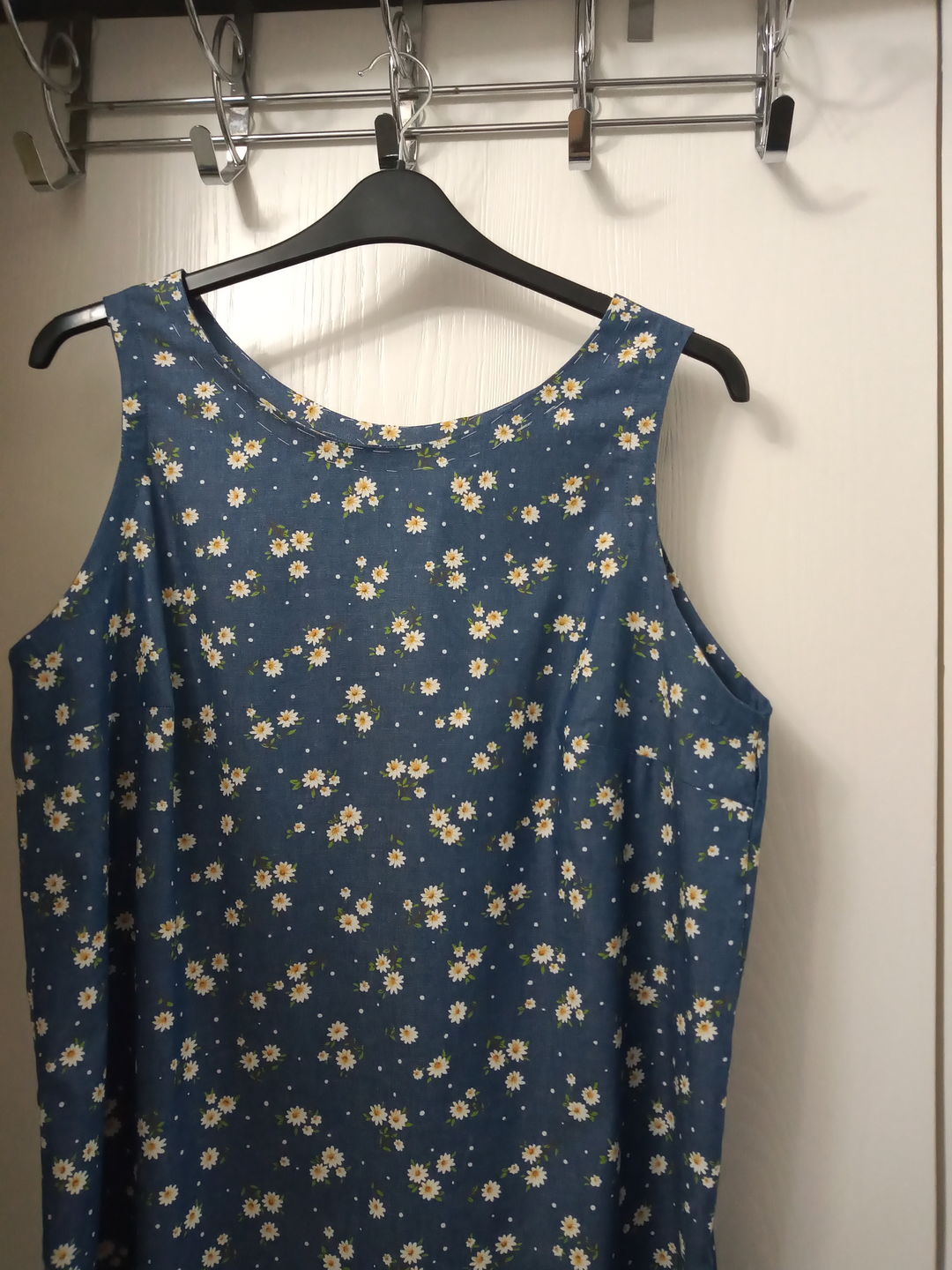 Customer photo review of Daisies Chambray Denim Fabric