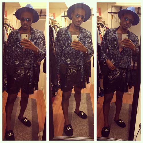 Customer photo review of Mens Slightly See Through Ethnic Print Shirt SKUJ14425