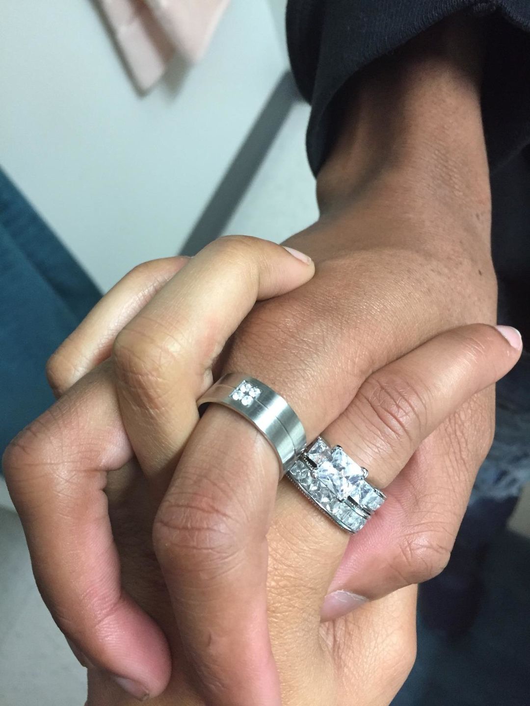 Customer photo review of 'Demure Rose' Rings