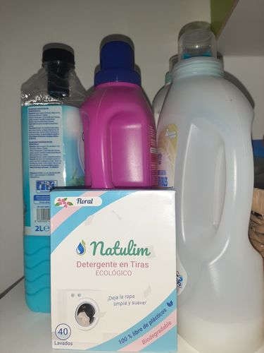 Customer photo review of Eco-Tiras de Detergente 40 lavados Natulim