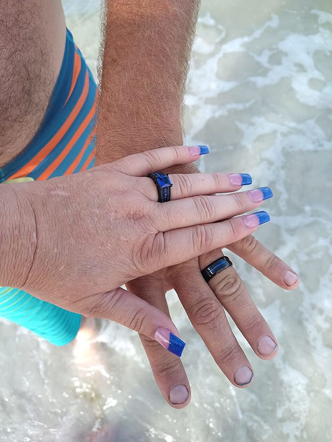 Customer photo review of 'Demure Rose' Rings