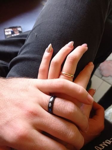 Customer photo review of 'Demure Rose' Rings