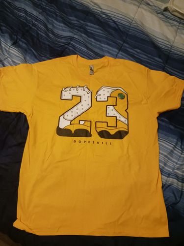 Customer photo review of Jordan 13 Del Sol DopeSkill Del Sol T-shirt 23 with 13s Pattern Graphic