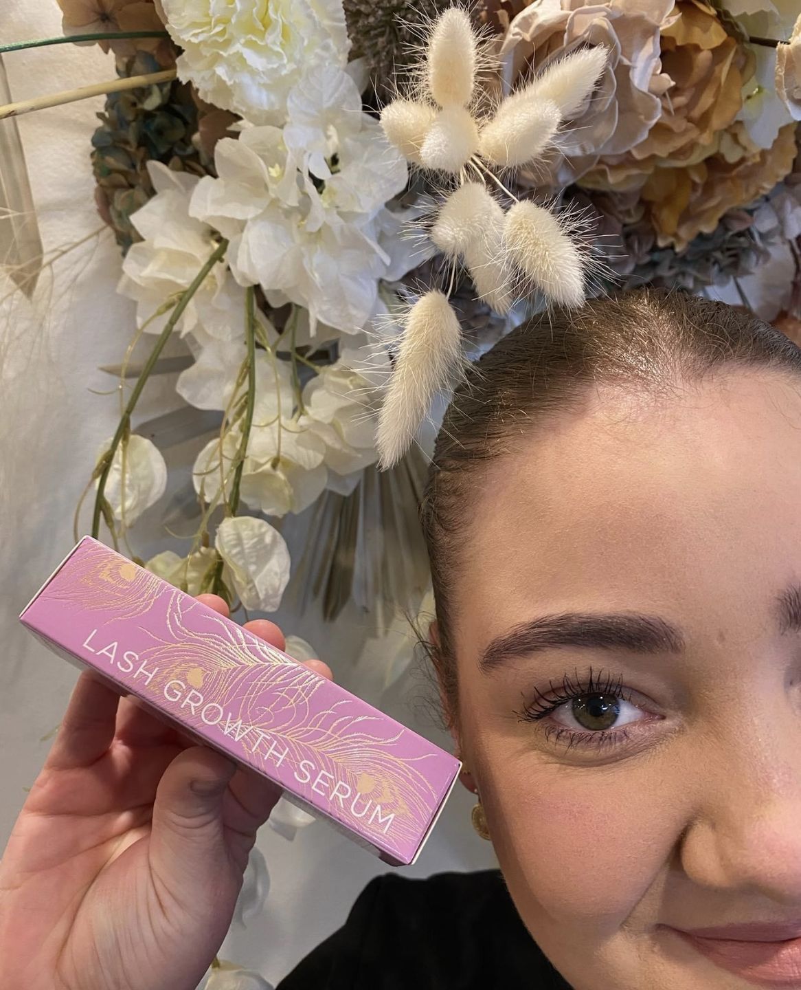 Customer photo review of Purely Lashes Lash Growth Serum