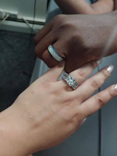 Customer photo review of 'Demure Rose' Rings