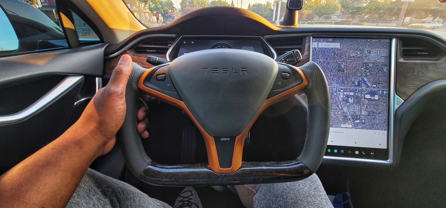Customer photo review of Custom Airbag Top Cover for Tesla Model S & Model X