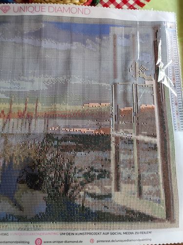 Customer photo review of 5D Diamond Painting Fenster als Weg zum Strand