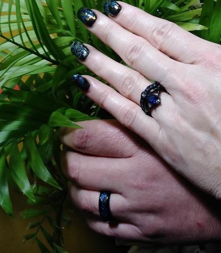 Customer photo review of 'Demure Rose' Rings