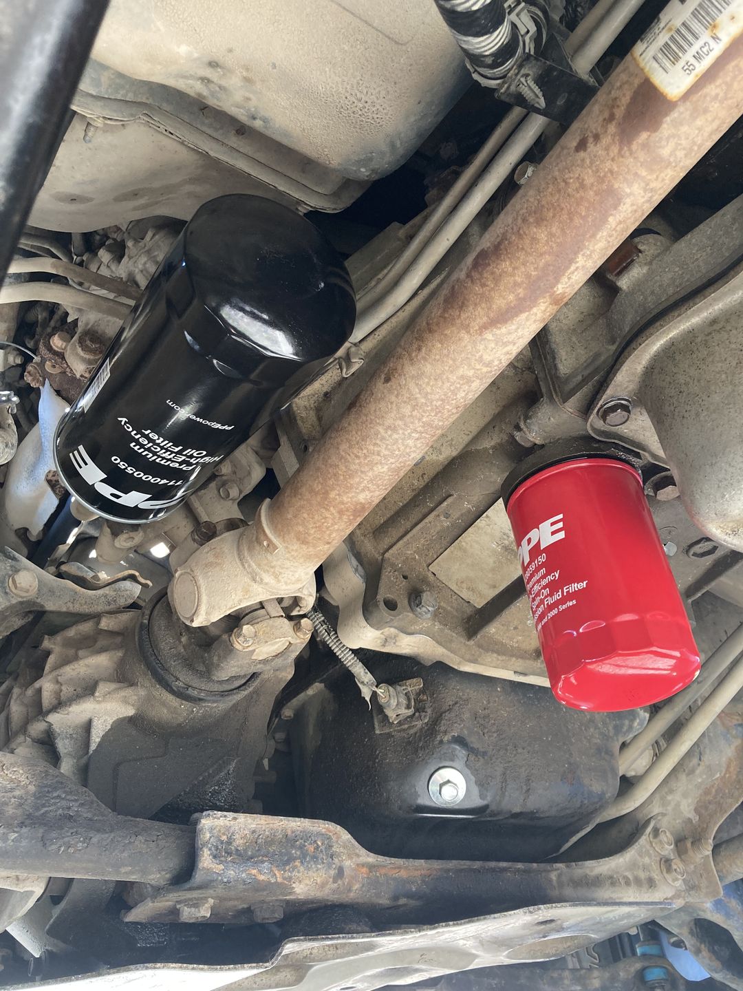 Customer photo review of 2001-2019 Duramax H.E. Spin-On Transmission Filter (128059150)