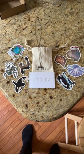 Customer photo review of "Fidji" Whale Tail Necklace