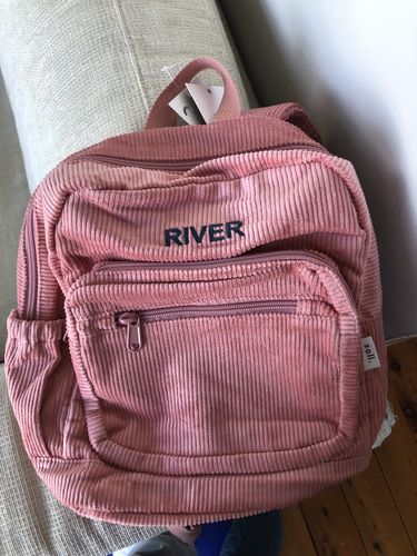 Customer photo review of Corduroy Backpack - Light Blush