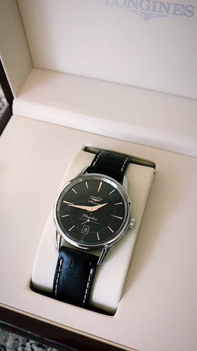 Customer photo review of Longines Flagship Heritage Men's 38.5mm Stainless Steel Automatic Watch L4.795.4.58.0