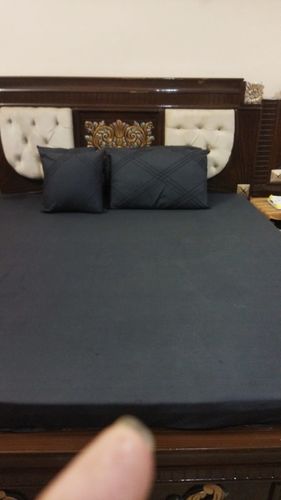 Customer photo review of Three Row Cross Pleated Imperial Charcoal Grey-Bed Set (Luxury)