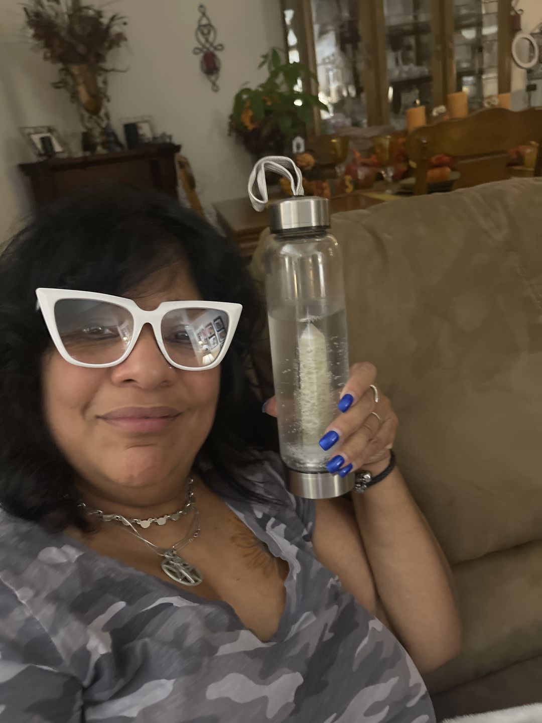 Customer photo review of Crystal Elixir Water Bottle