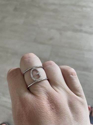 Customer photo review of Anello con lettera
