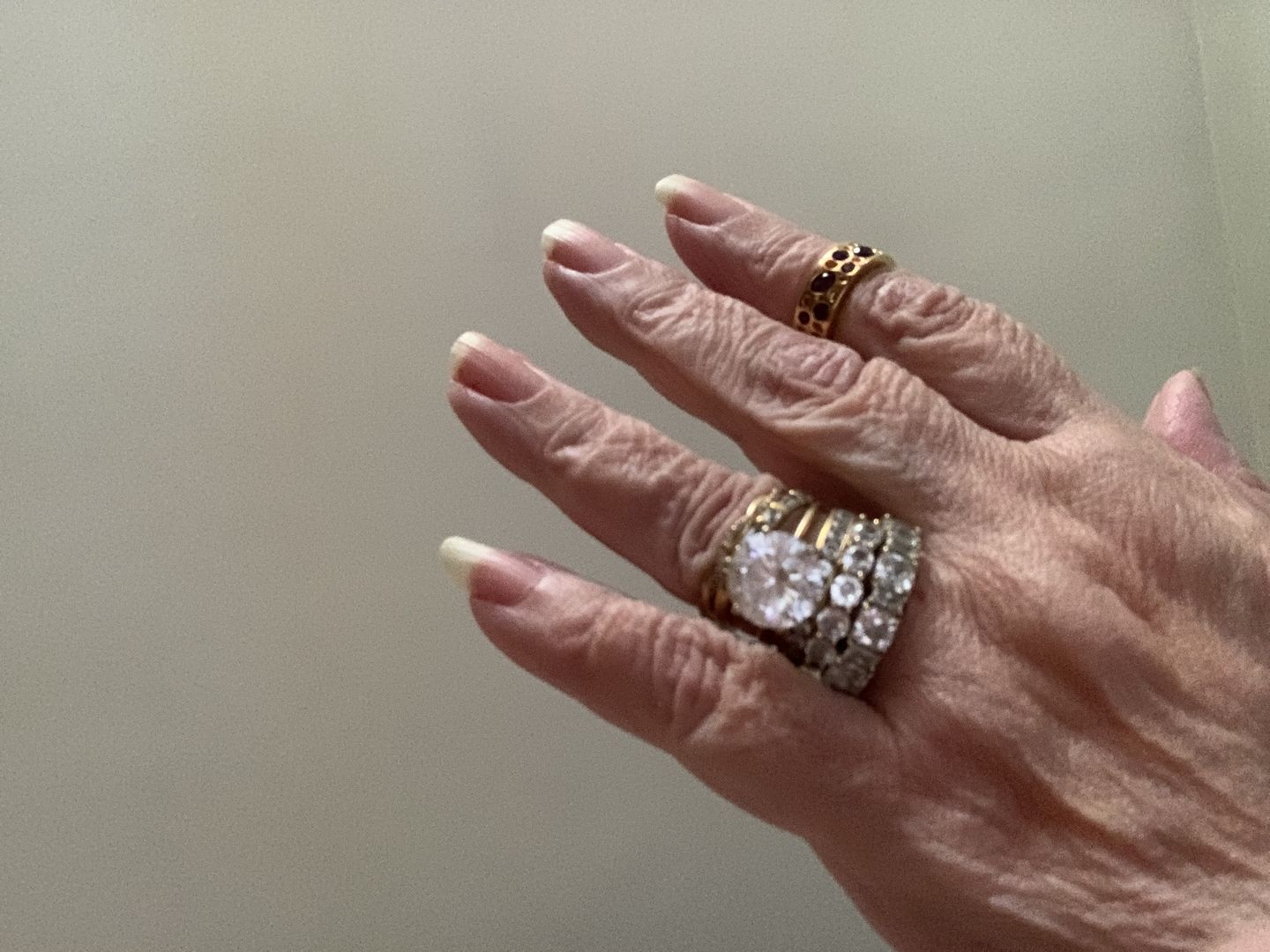 Customer photo review of Amethyst Lattice Band Ring
