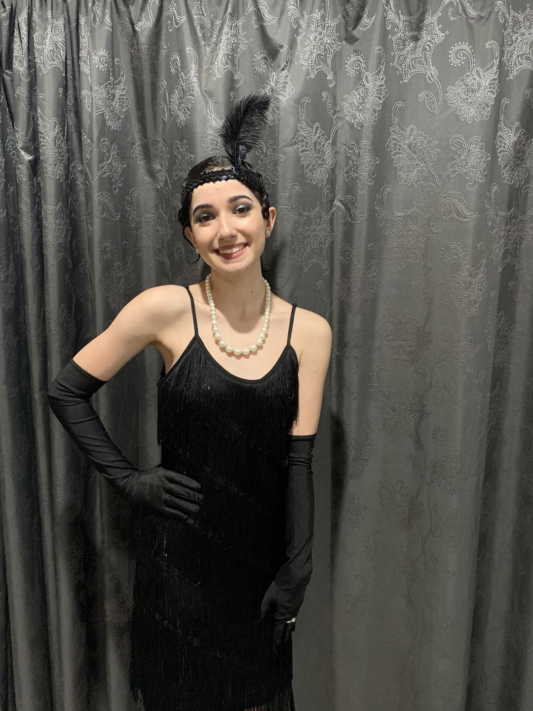 Customer photo review of Black Fringe Flapper Dress