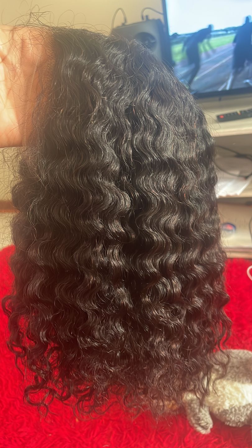 Customer photo review of Malaysian Curly Wig 12”