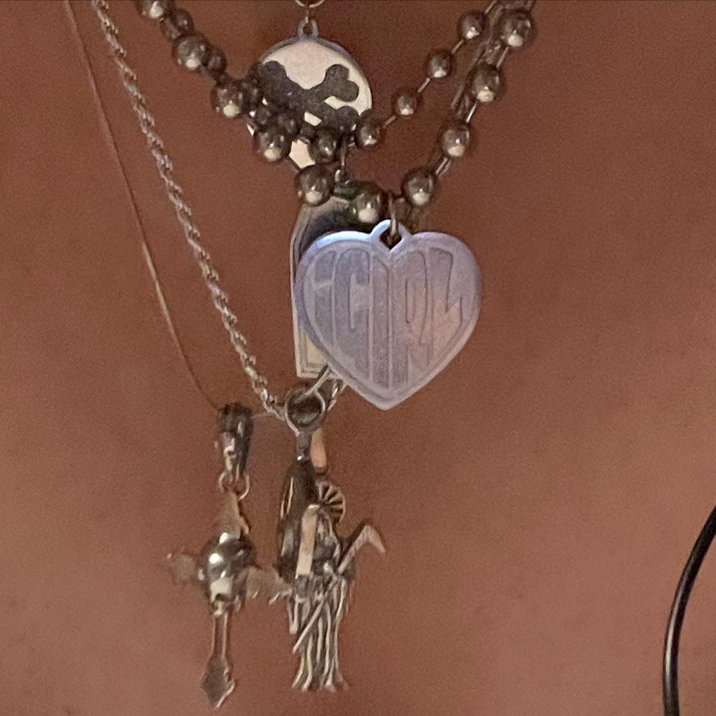 Customer photo review of SANTA MUERTE PENDANT